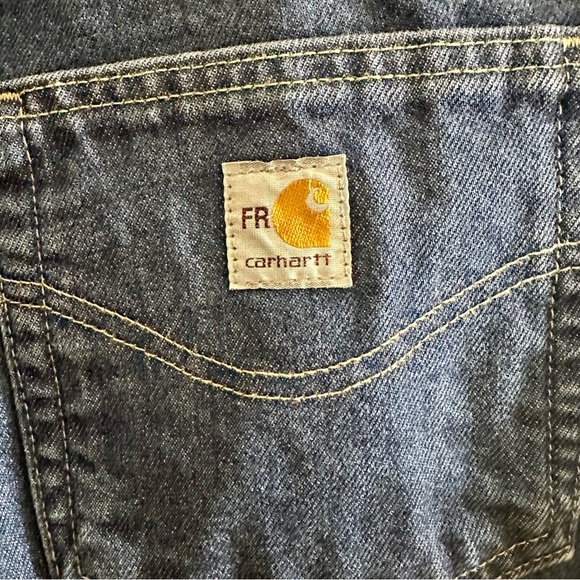 Carhartt FR Jeans Men’s 38x32 FRB-160 DNM Flame Resistant Relaxed Fit Blue Denim - Picture 4 of 8